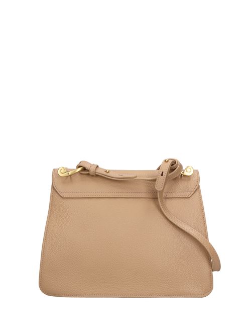 Drilled leather bag LA CARRIE | 142P-BA-106-TBLBEIGE